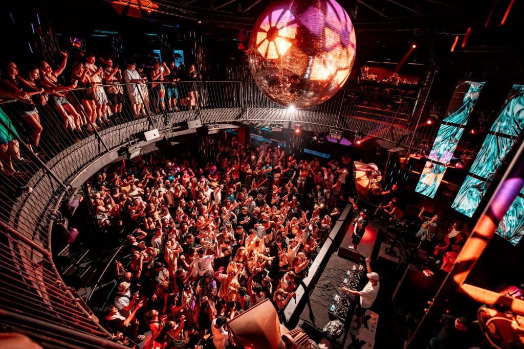 Inside view of Eden Ibiza club balcony