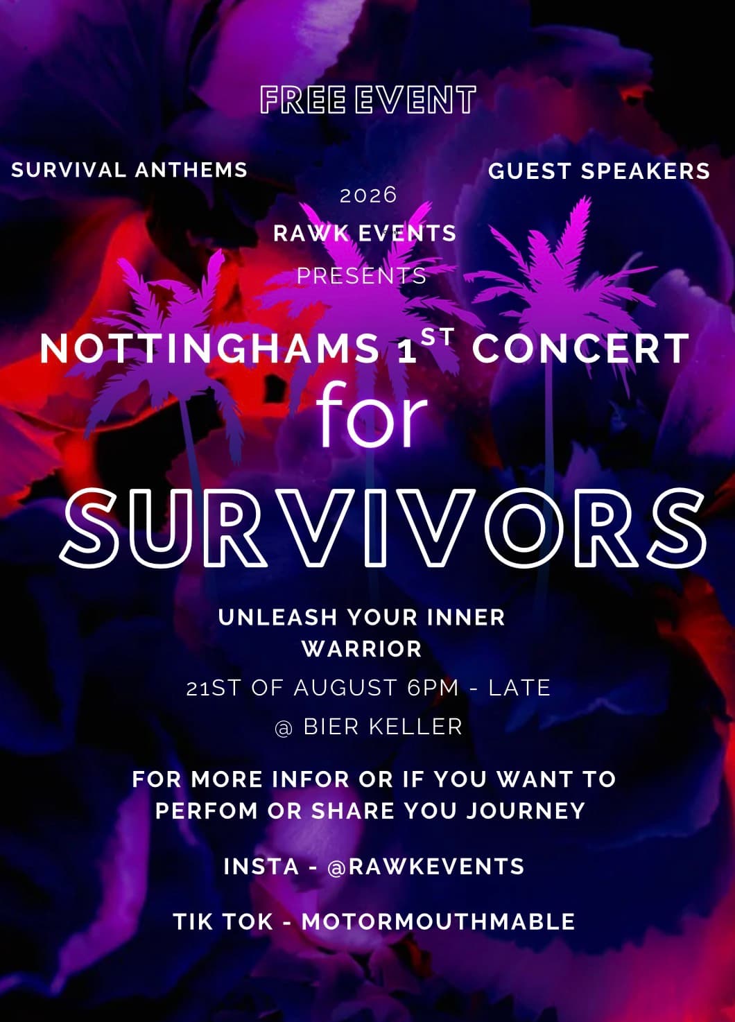 Concert for survivors of trauma