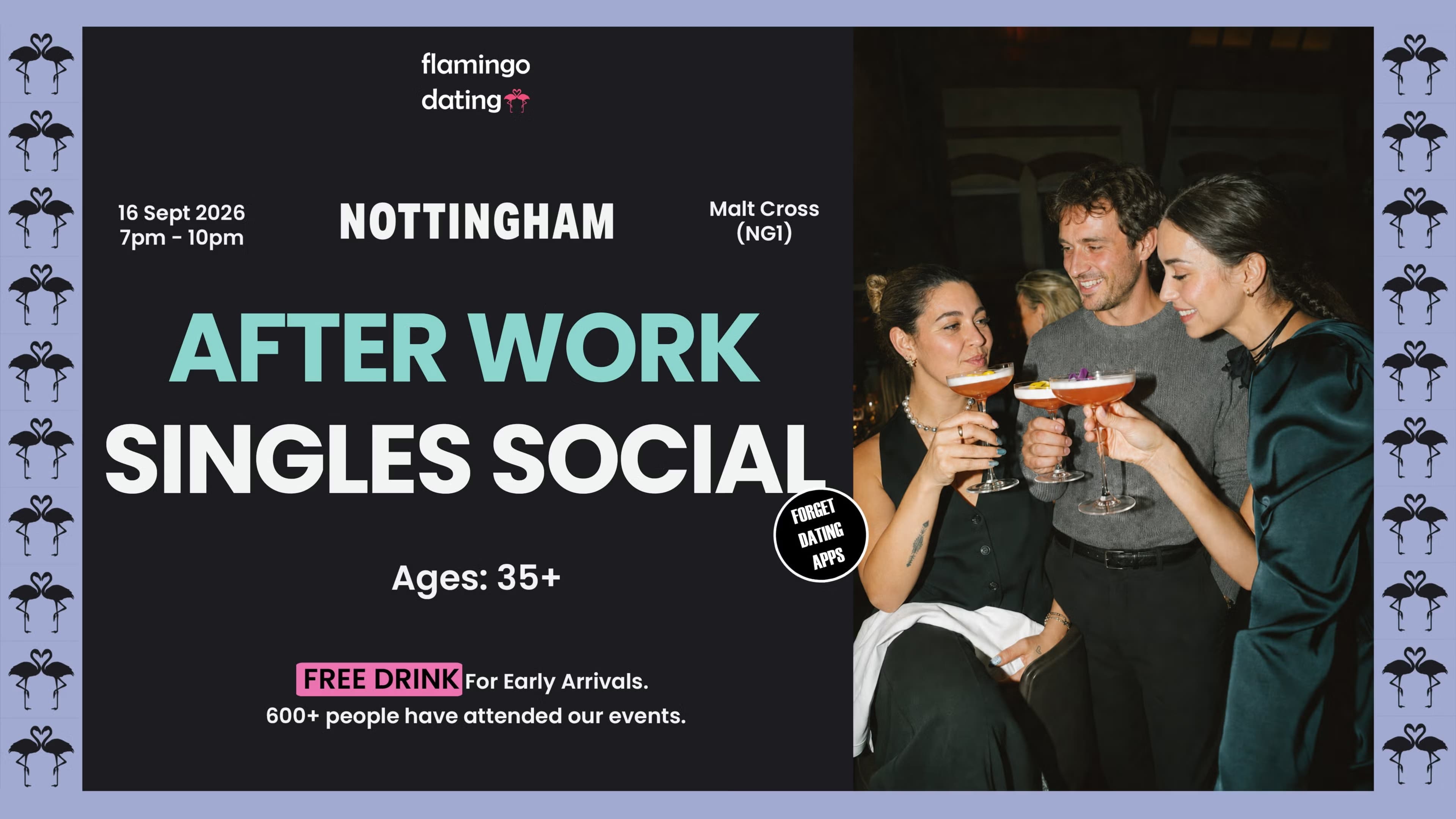 Singles Social After Work 🥂 | +35 | Malt Cross | FREE Welcome Drink