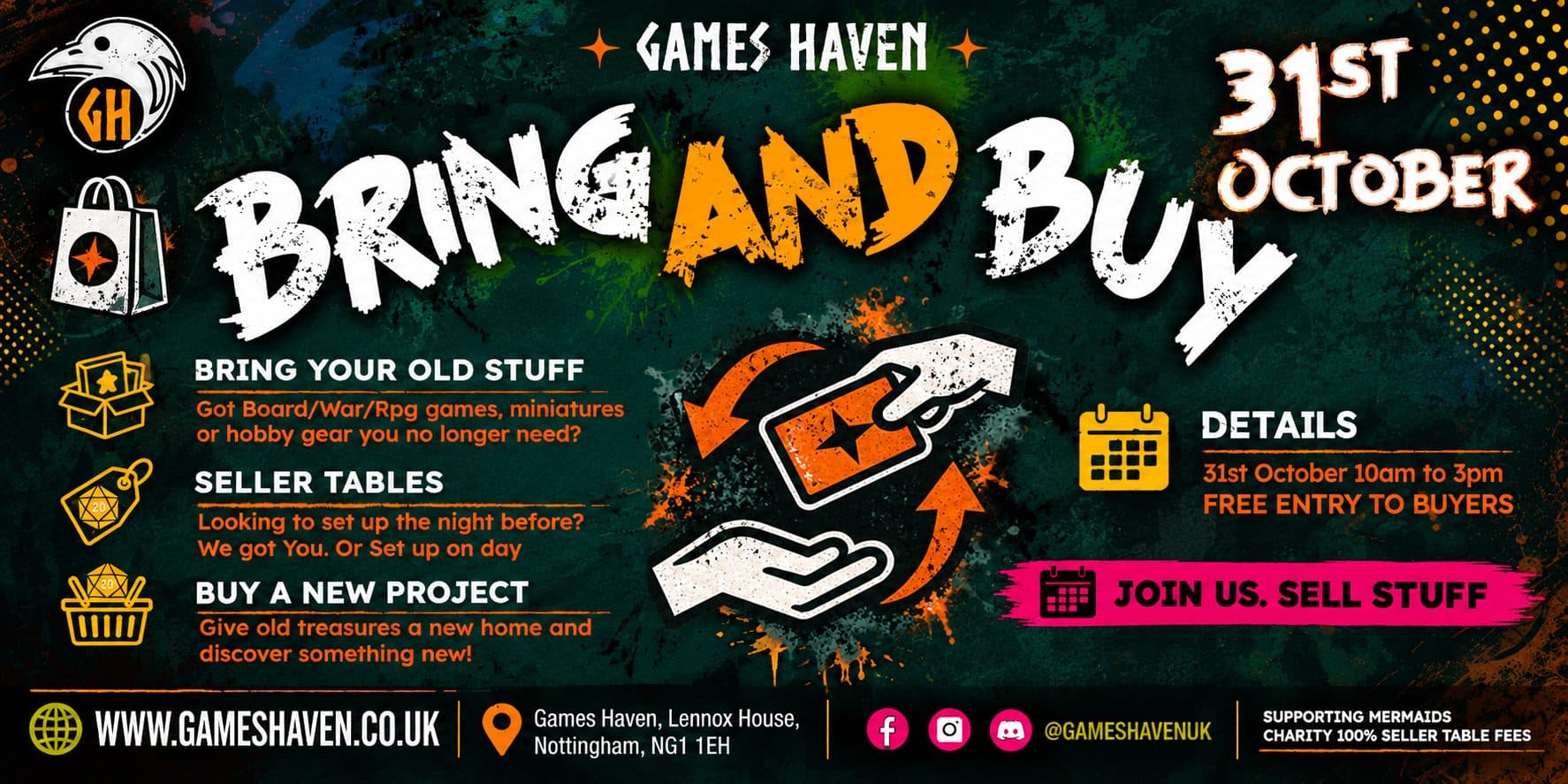 Tabletop Gaming Bring & Buy Nottingham | Games Haven | 31 October 2026