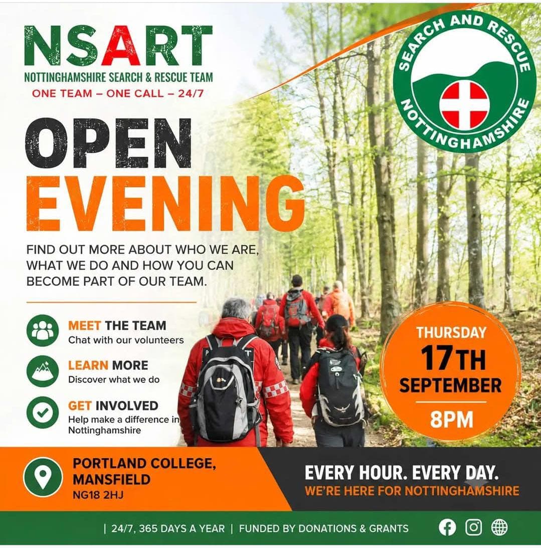 Nottinghamshire Search and Rescue Volunteer Open evening 
