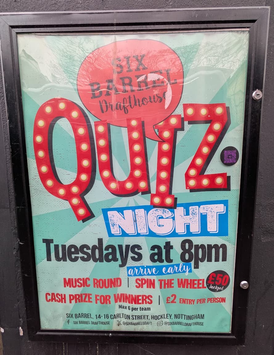 Six Barrel Pub Quiz