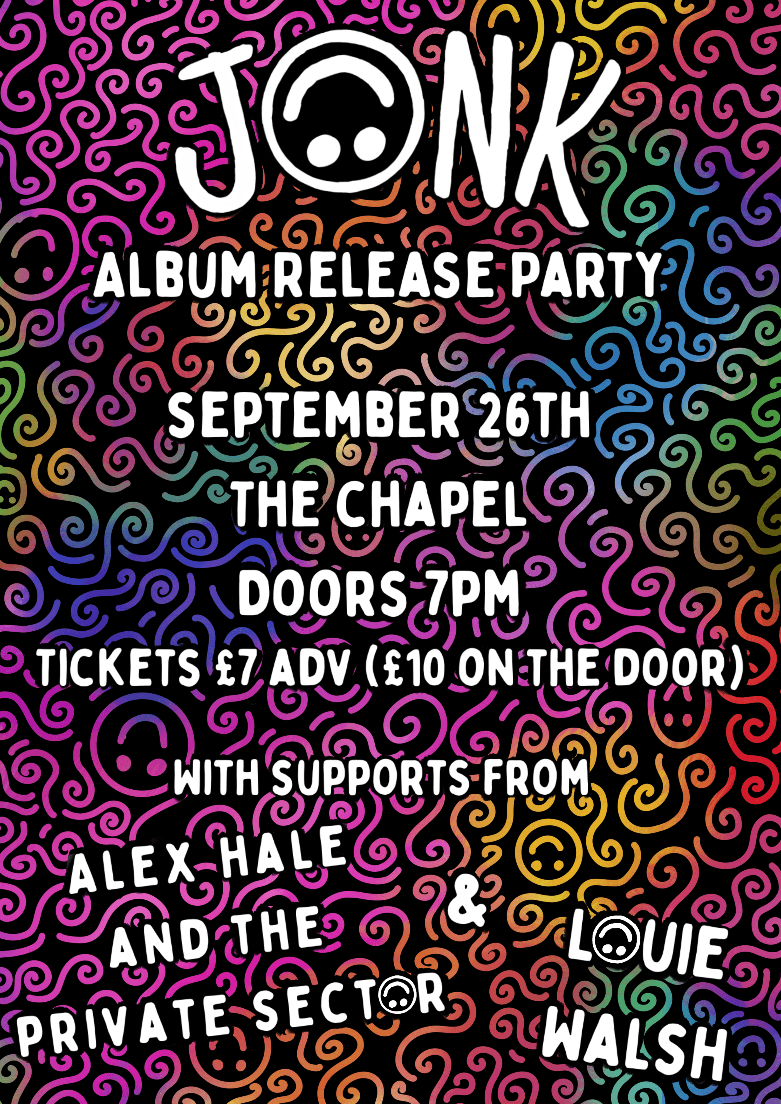 Jonk Debut Album  Release Party with Alex Hale and The Private Sector & Louie Walsh