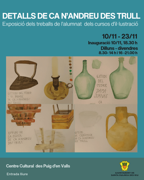 Illustration Course Students’ Exhibition: Details of Ca n’Andreu des Trull
