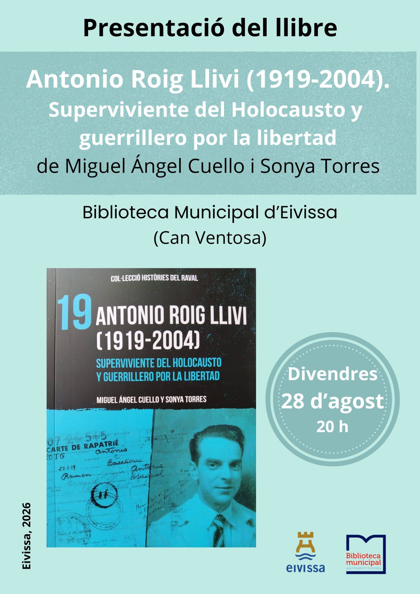 Book Presentation About Antonio Roig Llivi, Holocaust Survivor