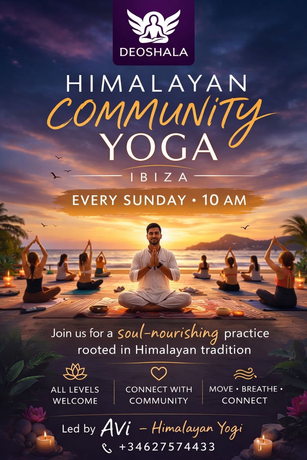 Himalayan Community Yoga Every Sunday 10am at Talamanca Beach