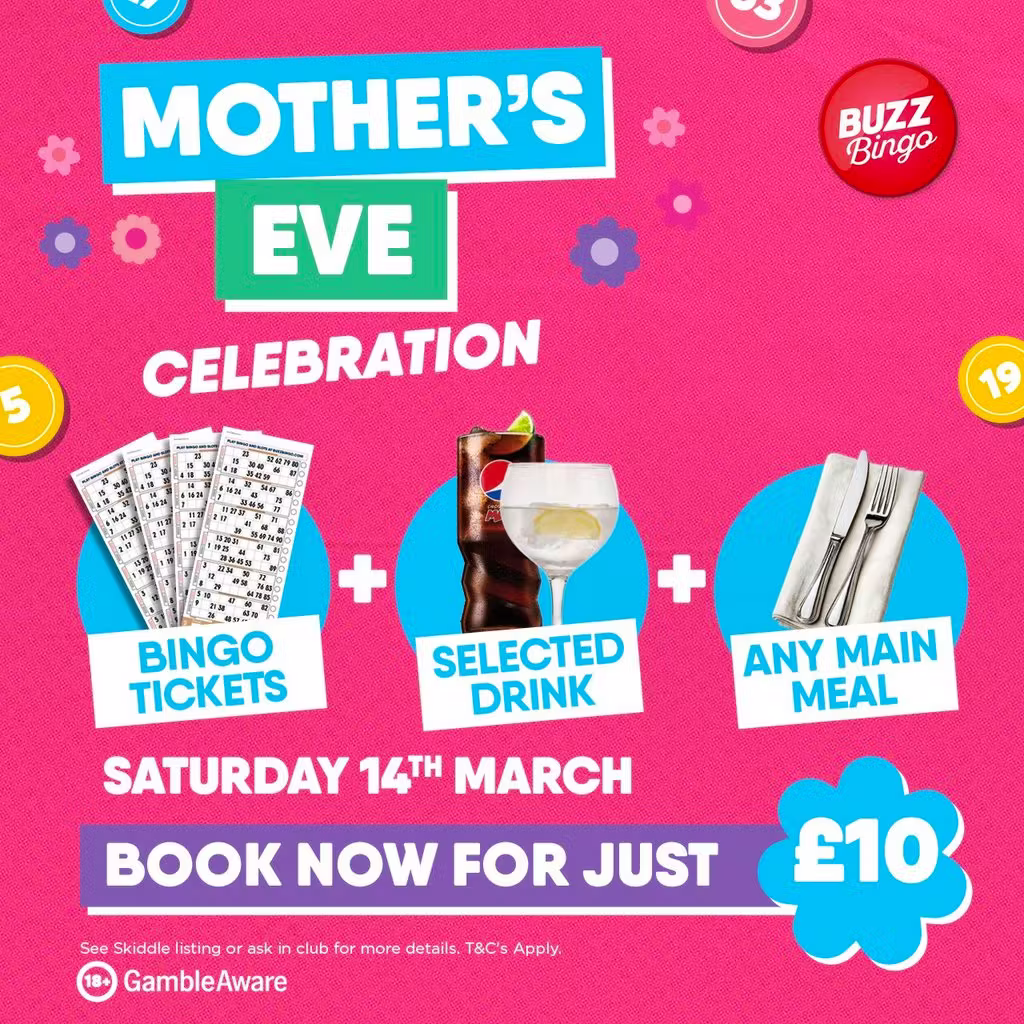 Eat, Drink & Play Mothers Eve