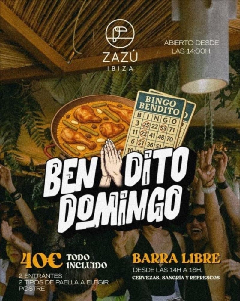 Bendito Domingo at Zazu Ibiza