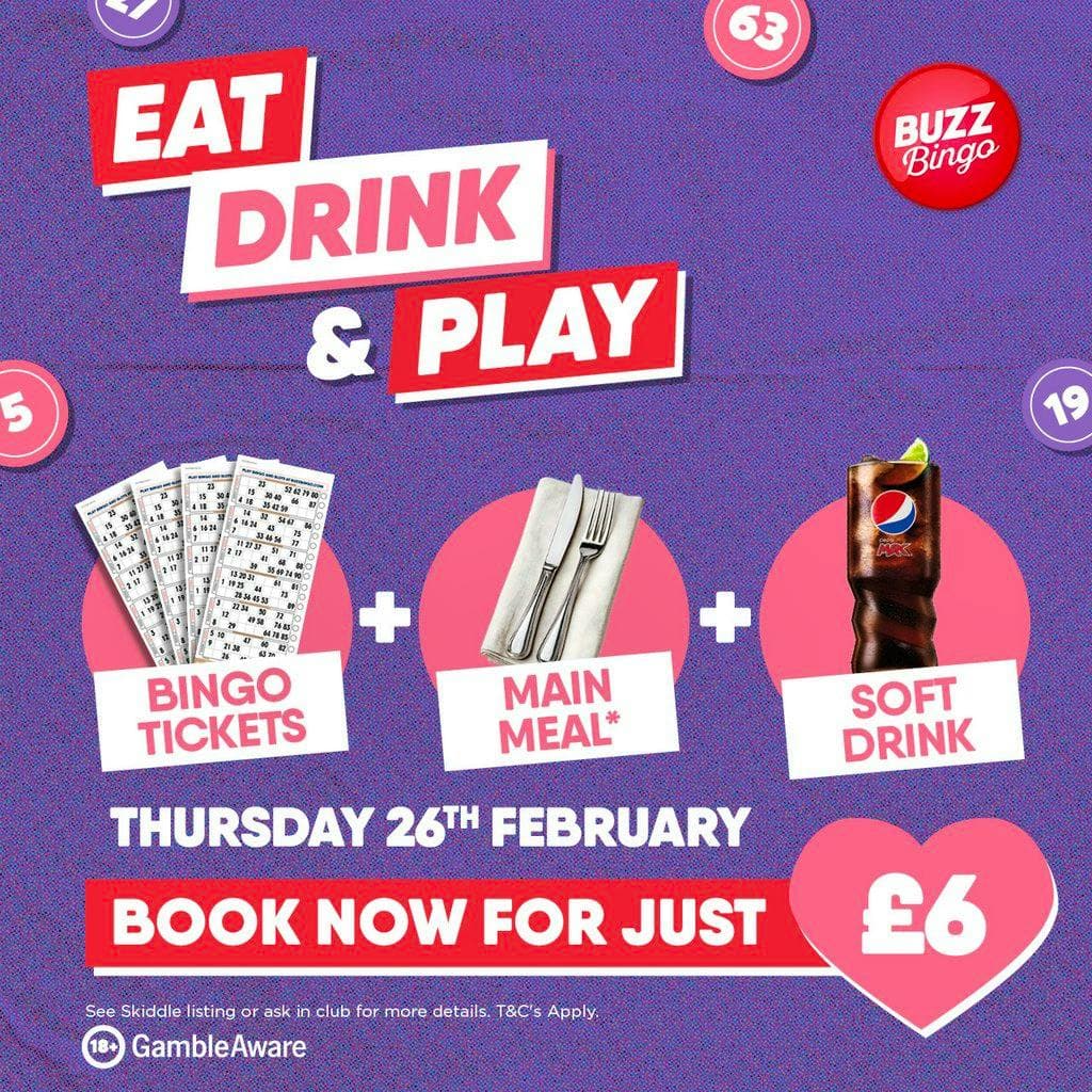 Eat, Drink & Play - Buzz Bingo Nottingham Top Valley